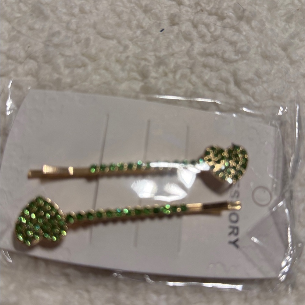 Heart Rhinestone Hair Clips Set - Picture 14 of 15